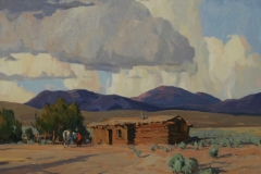Cabin and Clouds 16x20
